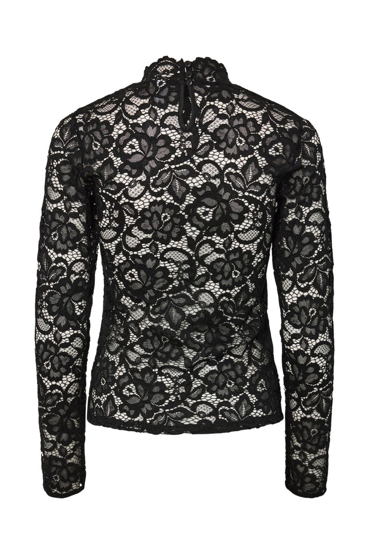 Y.A.S - Yaslacey Ls Lace Top - 4961142 Black