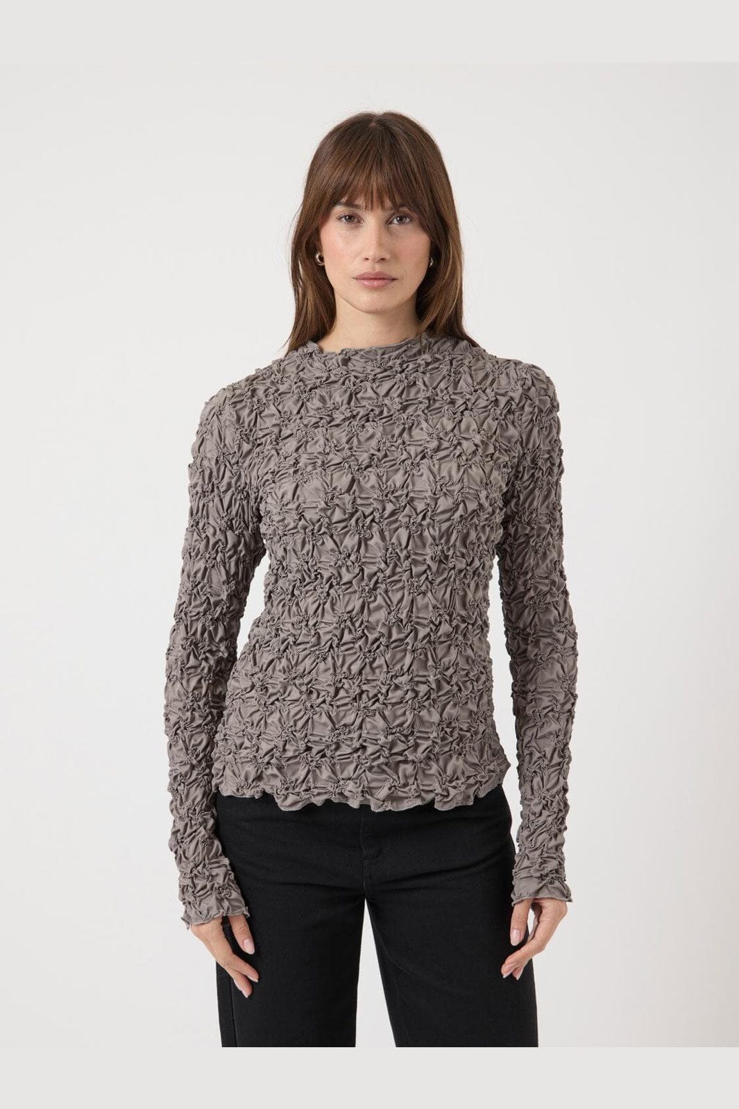 Y.A.S - Yasmera Ls Top - 4966181 Taupe Gray
