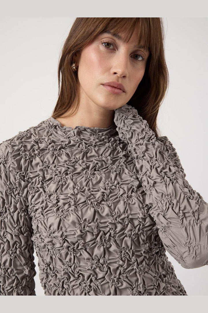 Y.A.S - Yasmera Ls Top - 4966181 Taupe Gray