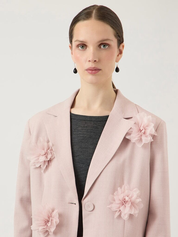 YAS - Yasmimi Ls Flower Blazer - 5014905 Rose Smoke Blazere 