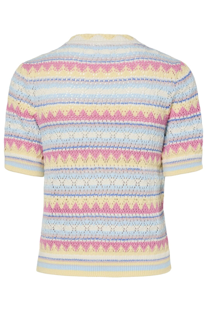 Y.A.S - Yasmulta Ss Knit Top - 4768149 Sachet Pink Strikbluser 
