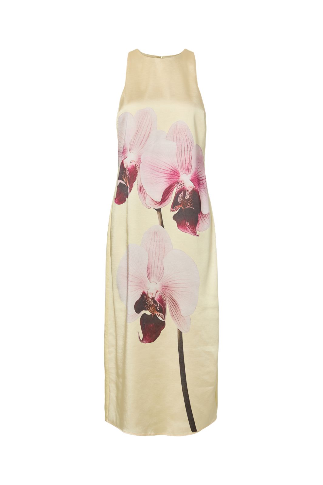 YAS - Yasorchida Satin Long Dress - 4954423 Anise Flower Orchida Aop