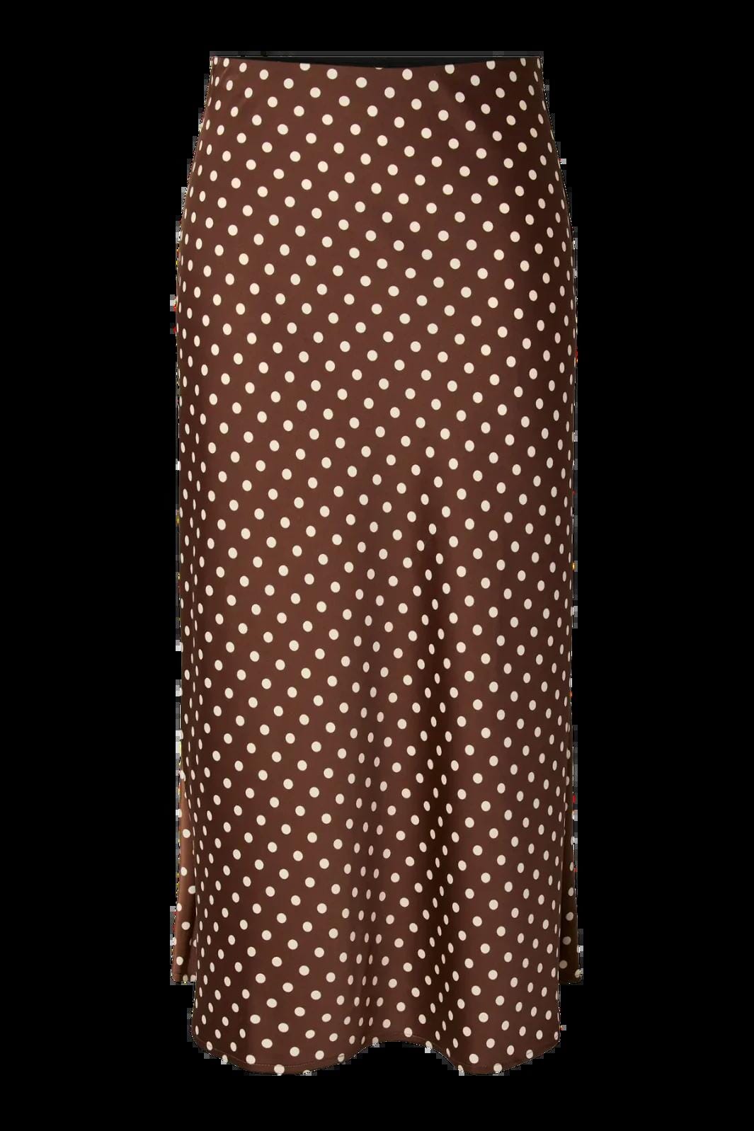 YAS - Yaspella Midi Skirt - 5084717 Pinecone Ecru Dots Nederdele 