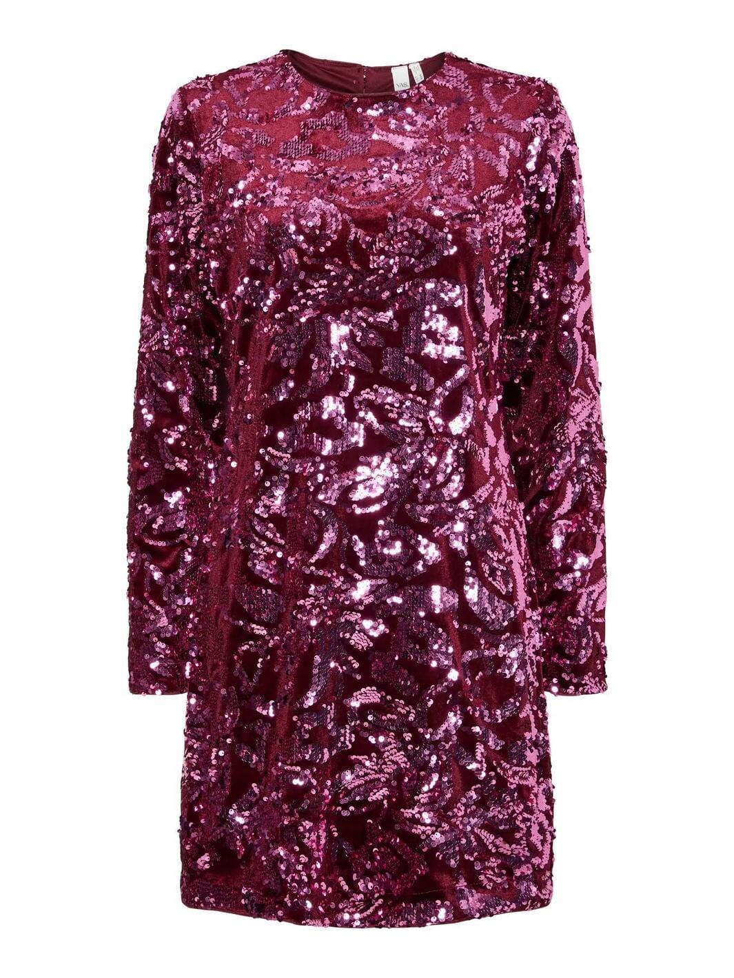 Y.A.S - Yasrococo Sl Sequin Dress - 4845831 Port Royale W Sequins Kjoler 