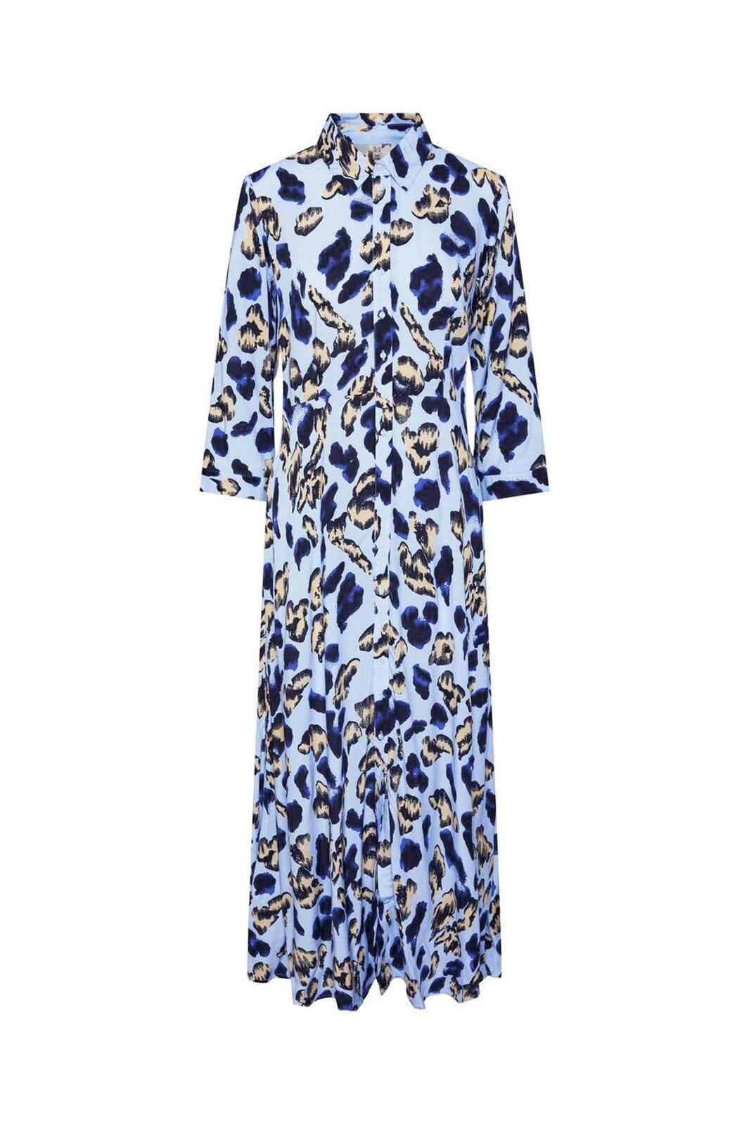 YAS - Yassavanna Long Shirt Dress - 4481807 Clear Sky Liro Print