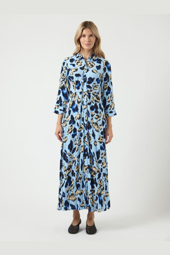 YAS - Yassavanna Long Shirt Dress - 4481807 Clear Sky Liro Print