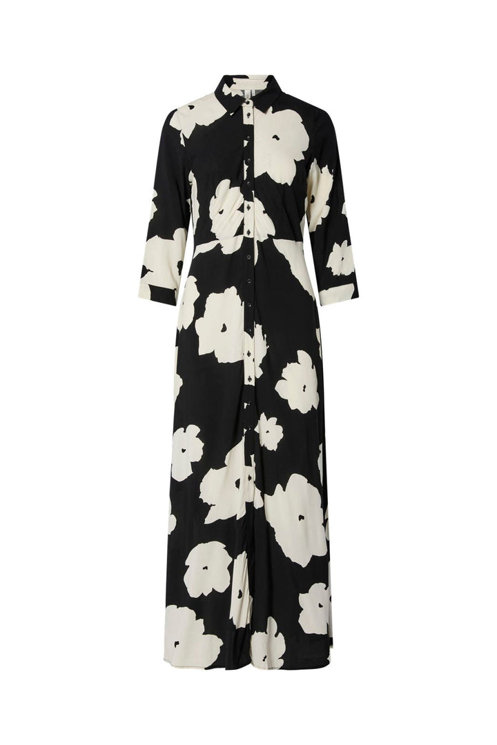 YAS - Yassavanna Long Shirt Dress - 4630883 Black Mille