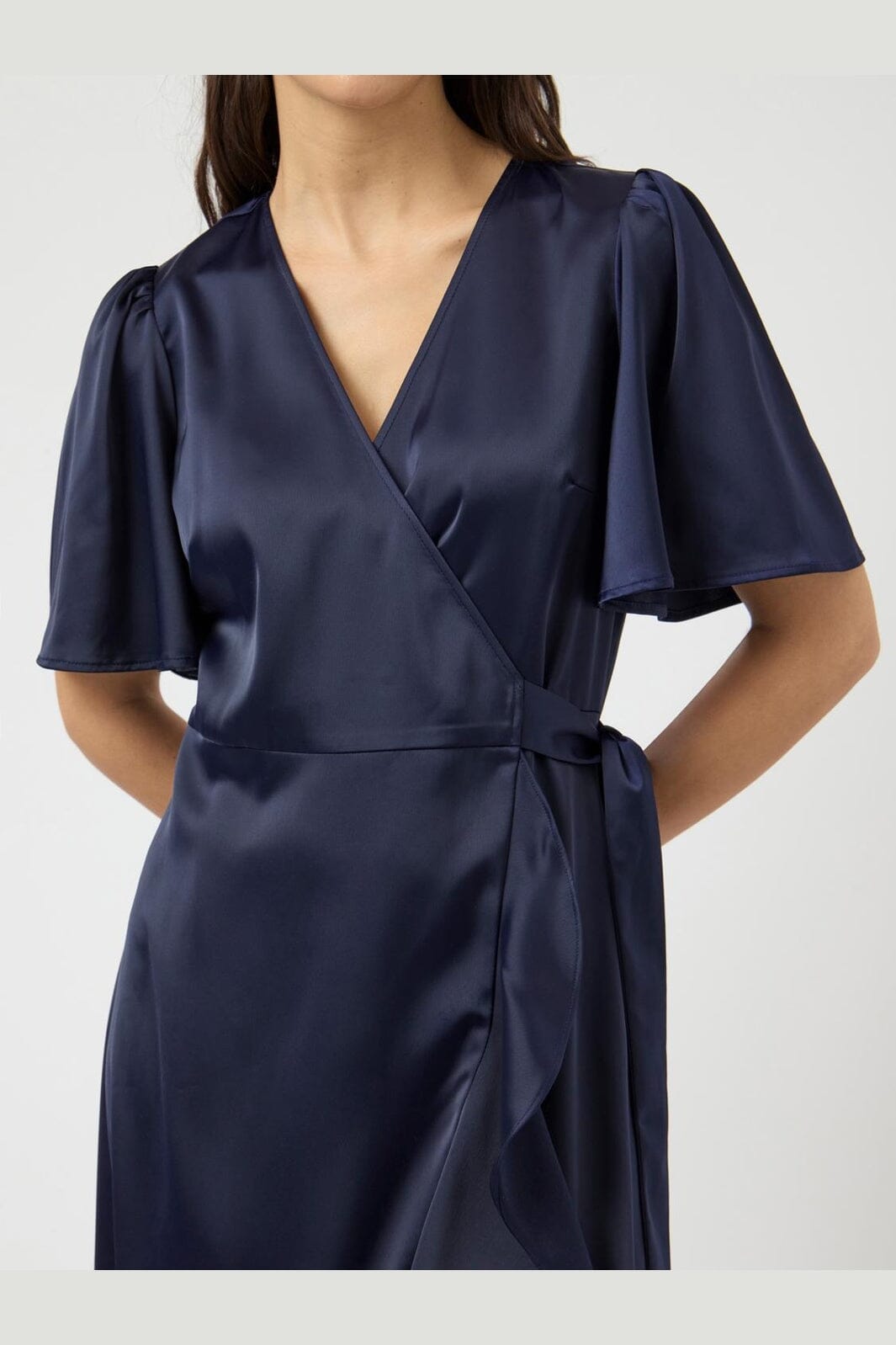YAS - Yasthea 2/4 Midi Wrap Dress - 4200317 Evening Blue