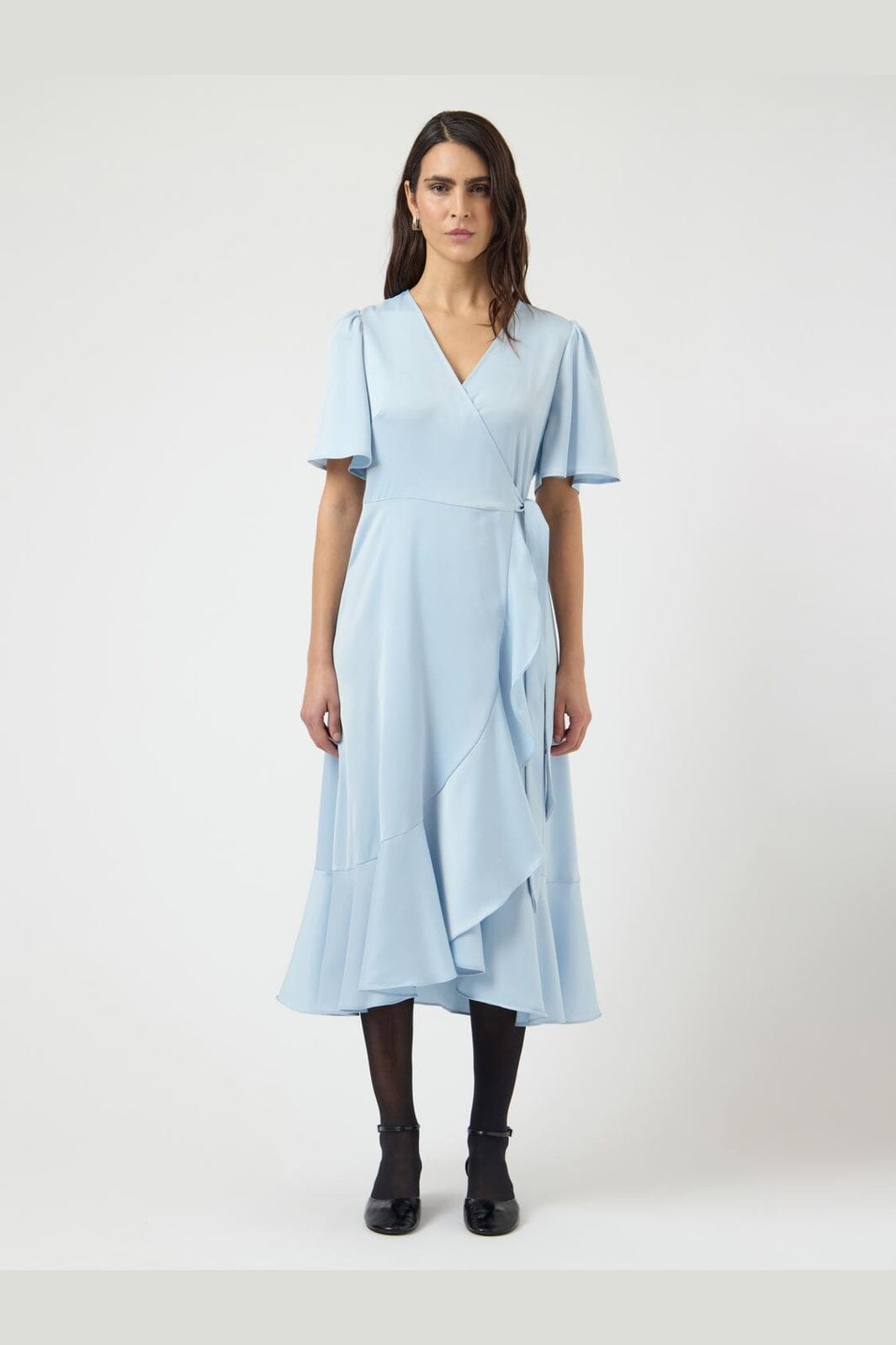 YAS - Yasthea 2/4 Midi Wrap Dress - 4971092 Skyway