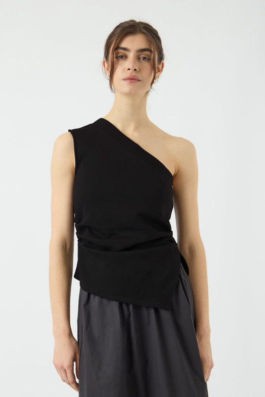 Y.A.S - Yasvenice One Shoulder Top - 4763674 Black
