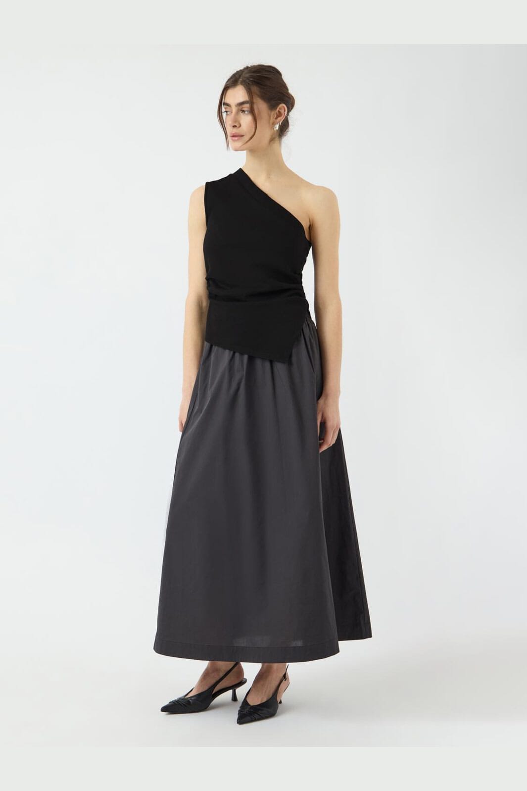 Y.A.S - Yasvenice One Shoulder Top - 4763674 Black