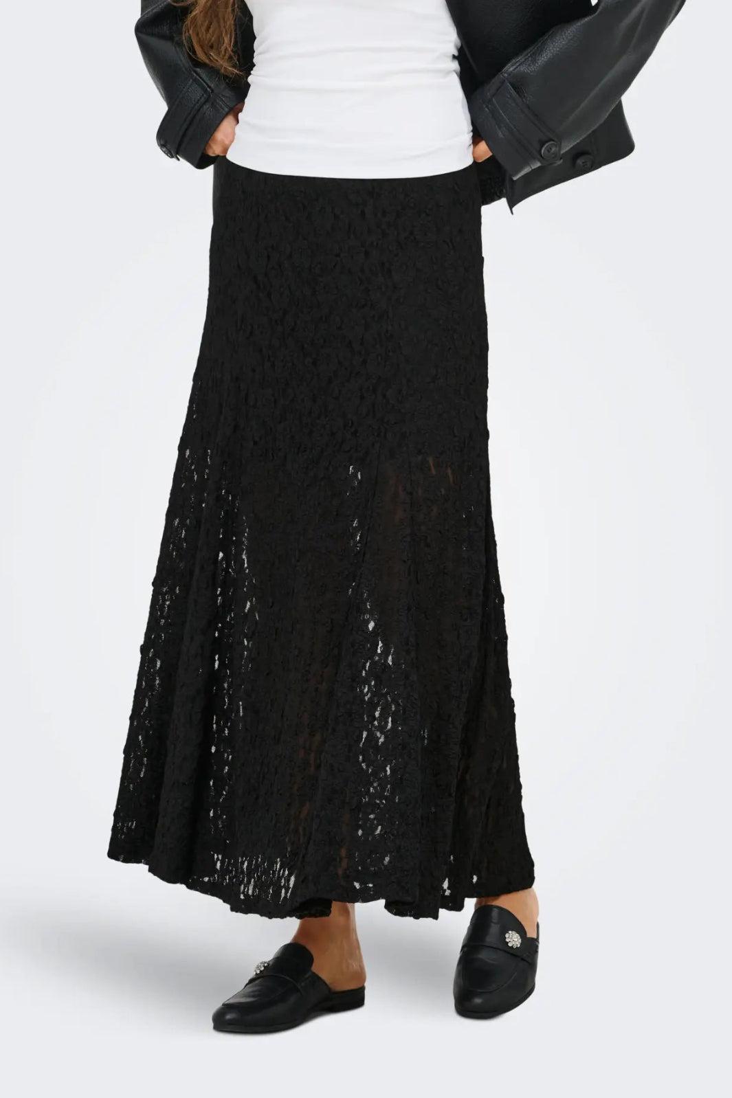 JDY - Jdygallas Long Lace Skirt - 5047422 Black