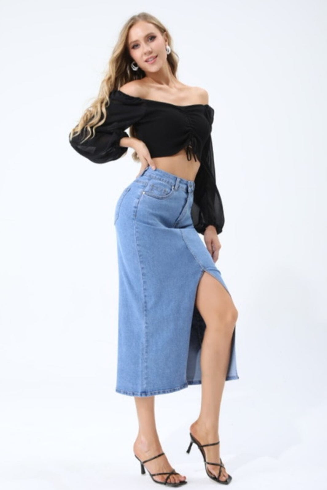 Josefine Long Denim Skirt - Jeans Nederdele 