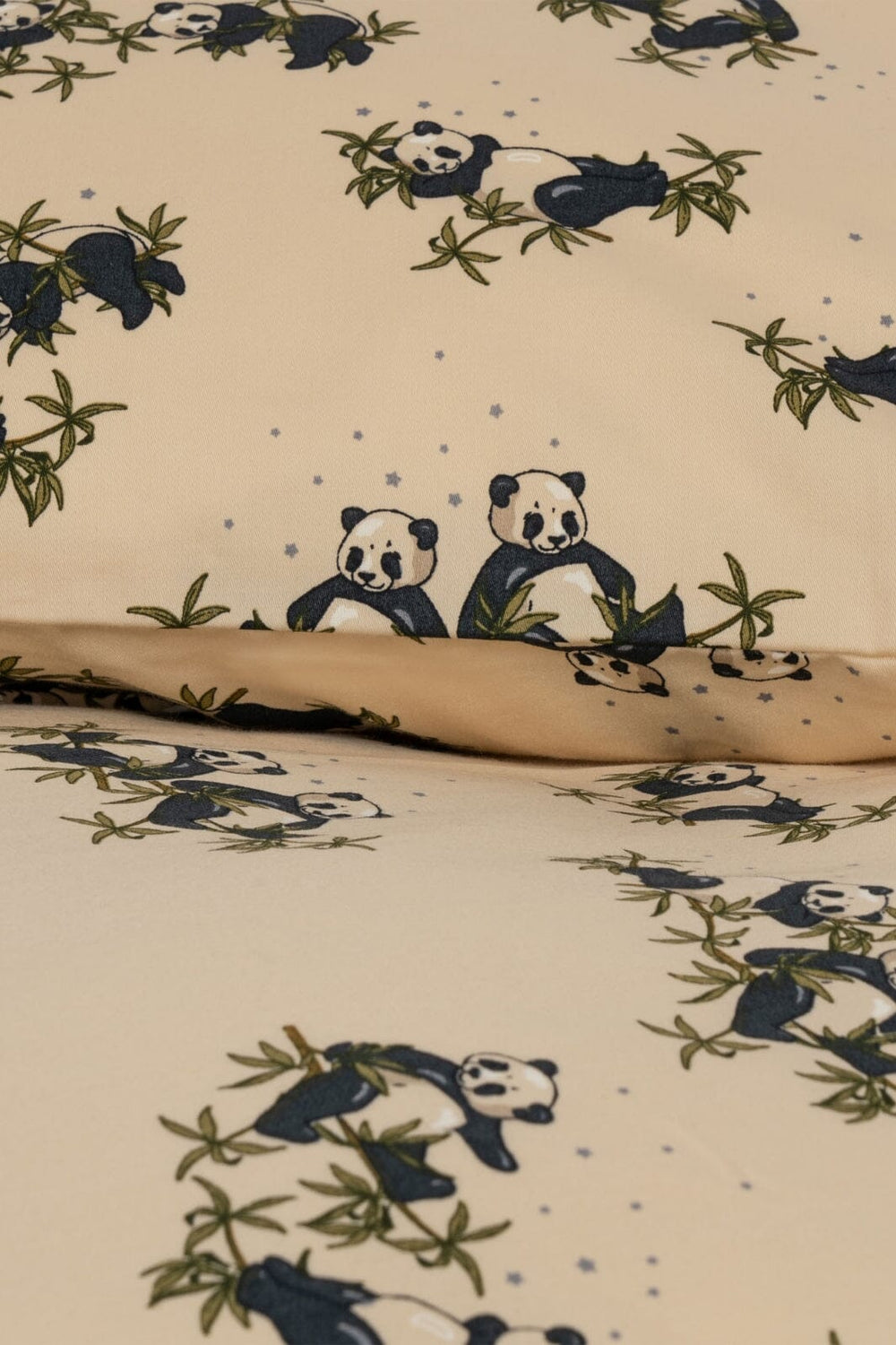 Konges Sløjd - Baby Bedding Gots 70X100 - Panda Nuit Sengetøj 