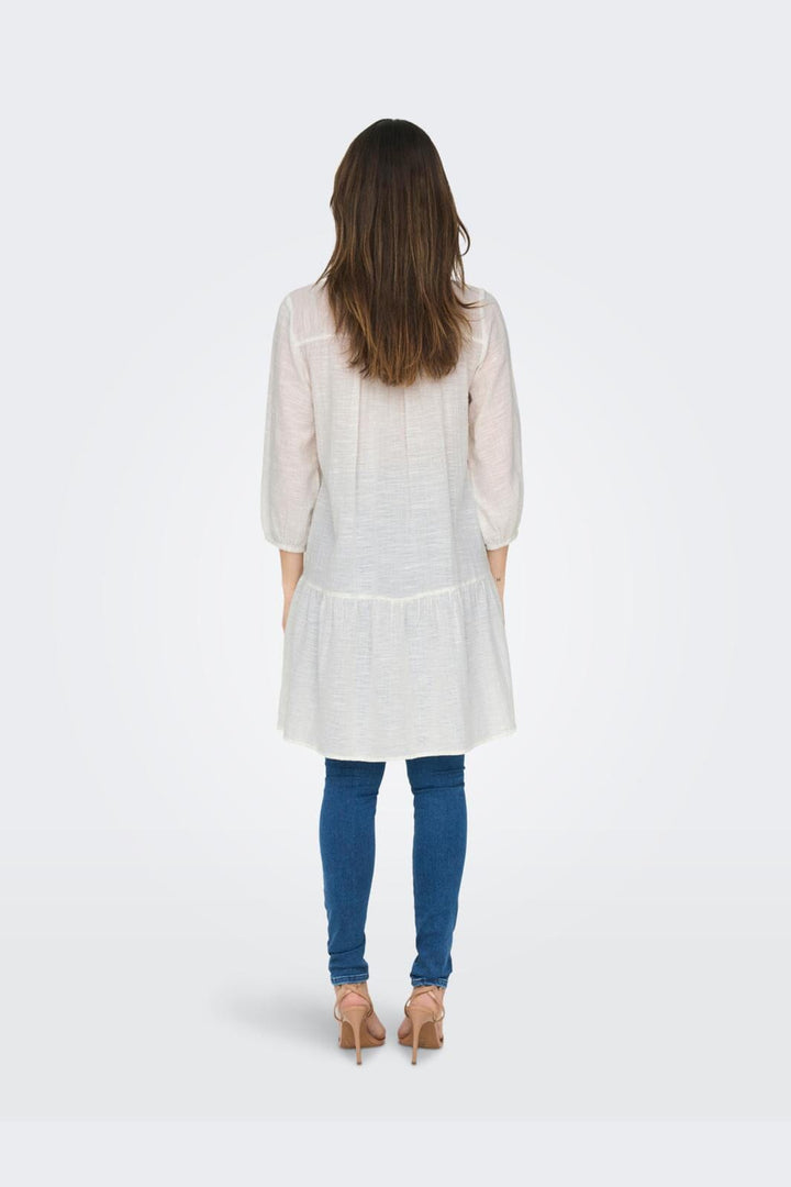 Only, Onlvinnie Life 3/4 Lace Tunic, Cloud Dancer