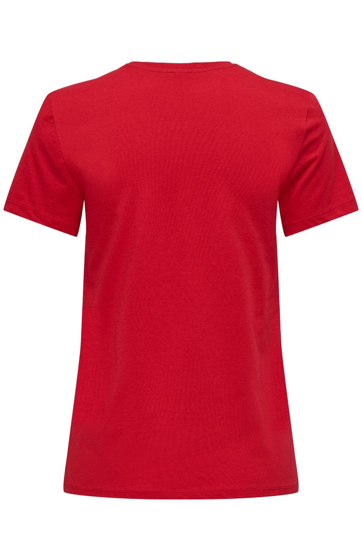 Only - Onlyrsa Life Christmas S/S Top - Urban Red T-shirts 