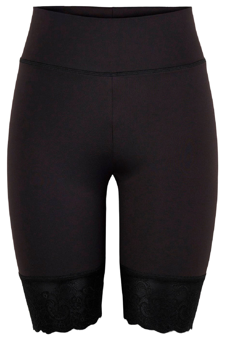 Pieces - PcMiva Hw Lace Bike Shorts - Black Shorts 